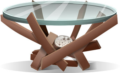 contemporary glass table